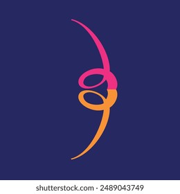 pink and orange horn in front of the background