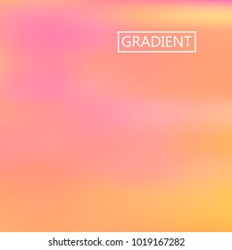 Pink orange iridescent holographic background. Foil rainbow texture. Abstract soft pastel colors backdrop. Trendy creative vector cosmic gradient. Vibrant print illustration. Creative neon template.