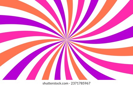 Pink and Orange Multi colour vintage sunburst starburst twisted twirl background	