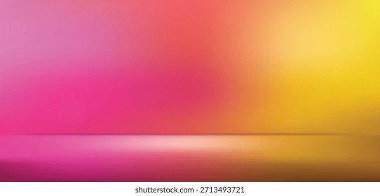 cor de laranja neon luz gradiente quarto de estúdio com fundo abstrato padrão paredes reflexivas