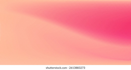 Pink orange polka dots gradient halftone background. Pop art cartoon dot texture with comic graphic design, Horizontal abstract pattern wall for cover digital technology concept