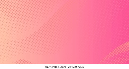 Fondo de semitono degradado de lunares naranjas rosadas. Textura Pop del punto de la historieta del arte con el Diseño gráfico cómico, pared abstracta Horizontal del modelo para la tecnología digital de la cubierta.