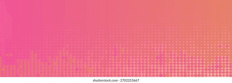 Fondo de semitono degradado de lunares naranjas rosadas. Textura Pop del punto de la historieta del arte con el Diseño gráfico cómico, pared abstracta Horizontal del modelo para la tecnología digital de la cubierta.