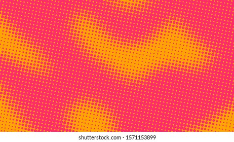 Pink and orange retro comic pop art background with dots, cartoon halftone background vector illustration eps10  