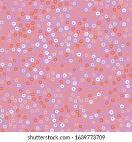 pink and orange sequins seamless vector pattern background