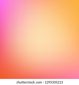 Pink orange soft gradient color background vector illustration. Abstract blur cute tone square template concept design for web,page.
