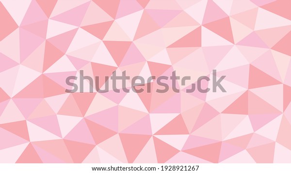 Pink and orange soft pastel color gradient abstract geometric triangular polygon style. Graphic background. abstract polygon background.