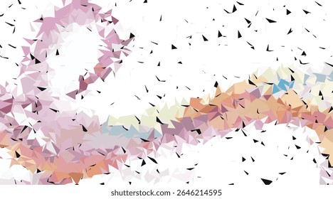 Pink Orange Triangle Geometric Abstract Background