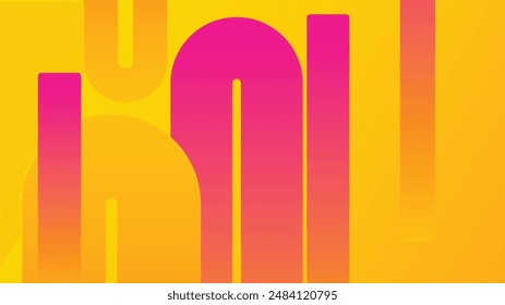 Pink and orange vector modern abstract gradient background with minimalist geometric shapes. Trendy geometric abstract design with futuristic concept background for flyer, banner, cover, poster