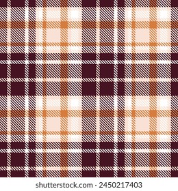 Pink Orange White Tartan Pattern Seamless. Sweet Checker Pattern for Shirt Printing,clothes, Dresses, Tablecloths, Blankets, Bedding, Paper,quilt,fabric and Other Textile Products.