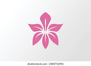 Rosa orchid florales Logo, Vektorsymbol