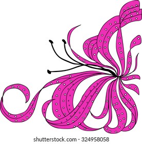 Pink orchid lilac vector