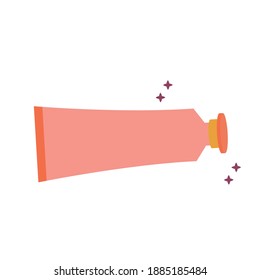 pink organic toothpaste on a white background vector illustration design