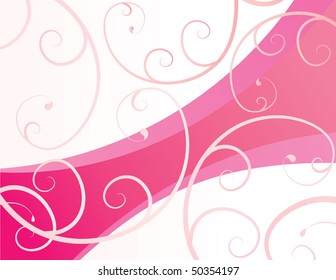 pink ornate back