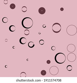 Pink Oval Dark Vector Design Pic. Curves Bordo Light Round Modern Style Simple Art. Calm Black Bagel Pastel Minimal Modern Art Pattern. Donut Classical Retro Purple Elegant Circles Art Illustration.