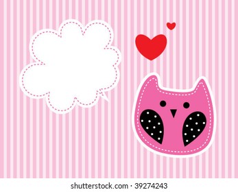 pink owl card