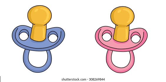 pink pacifier blue pacifier set