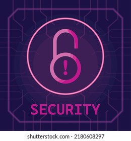 pink padlock cartel with security lettering