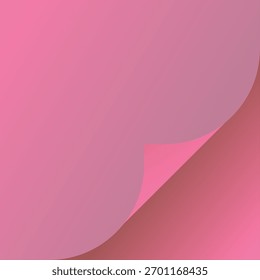 Página cor-de-rosa efeito curl para projetos de design feminino e modelo de site. Use para apresentações, cartões de visita, cabeçalhos de sites, cartazes e projetos de design geral com matiz suave.