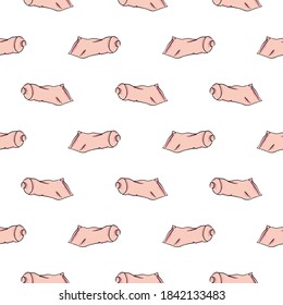 Pink paint bottle ,seamless pattern on white background.