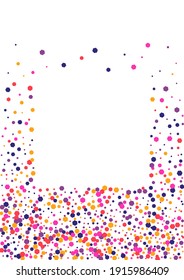 Pink Paint Circle Wallpaper. Dot Festive Texture. Confetti Multicolor  Background. Prize Illustration.