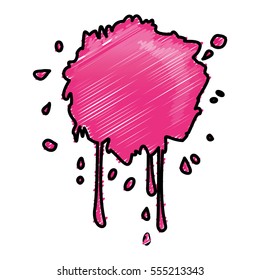 pink paint splash over white background. colorful design. vector illustration