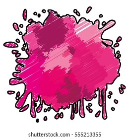 pink paint splash over white background. colorful design. vector illustration