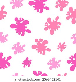 Pink Paint splash seamless pattern
