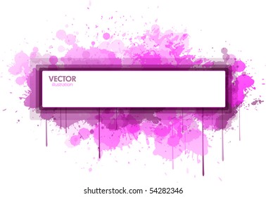 Pink paint splat banner