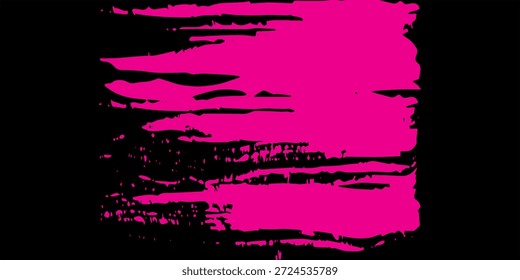 rosafarbene Lacktextur auf schwarzem Hintergrund. Grunge lebendige Malerei. Kreative handgezeichnete Tapete.

