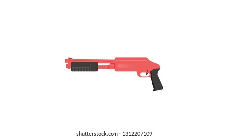 Pink Paintball Gun Isolated Vector Illustration Stock Vector (Royalty ...