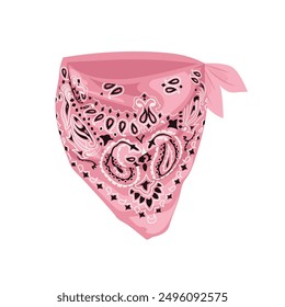 Pink paisley pattern bandana vector