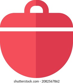 Pink pan, illustration, vector, on a white background.