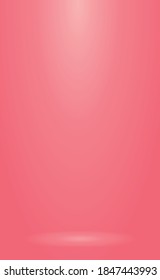 Pink panoramic studio background with white glow