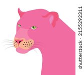pink panther on white background