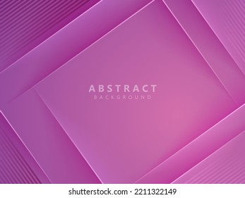 pink paper cut gradation background with modern transparent lines