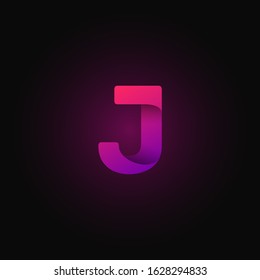 Pink paper folded character from a typeset, vector illustration