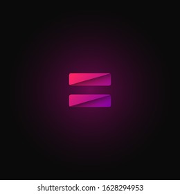 Pink paper folded character from a typeset, vector illustration
