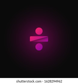 Pink paper folded character from a typeset, vector illustration
