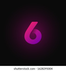 Pink paper folded character from a typeset, vector illustration