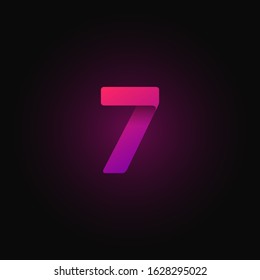 Pink paper folded character from a typeset, vector illustration