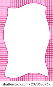 Pink paper frame with white background