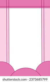 Pink paper frame with white background