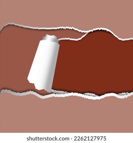 Pink paper gap in modern style. Copy space. Vector illustration.