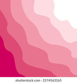 Pink Paper graphic elements. Wavy paper cut background. Vector illustration