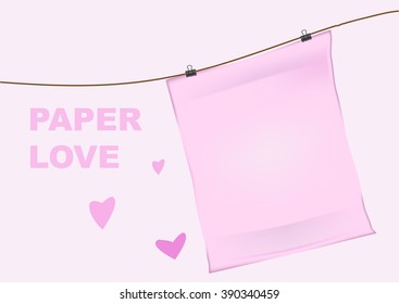 Pink paper hanging rope, Pink Paper