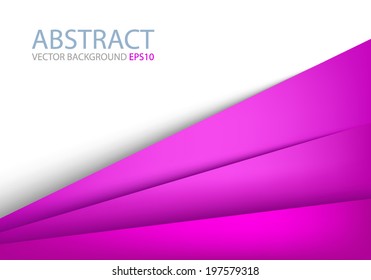 Pink paper layer overlap background on white background for text and message design