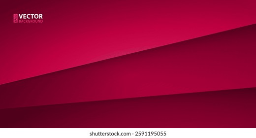 Pink paper layers with realistic shadows abstract background. RGB EPS 10 vector illustration