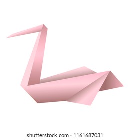 Pink Paper origami pelican