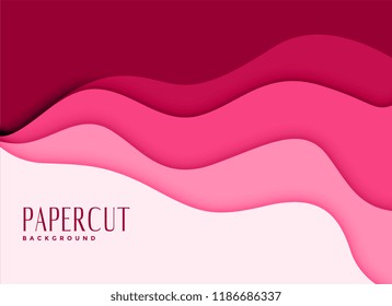 pink papercut background concept design